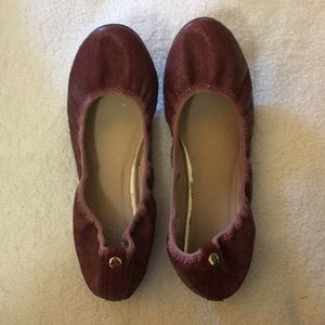 Wanted red snakeskin print ballet flats